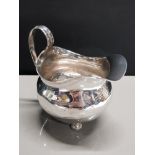 HALLMARKED SILVER CREAM JUG HALLMARKS RUBBED 106.3G