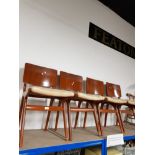 A SET OF 4 VINTAGE TEAK DINING CHAIRS