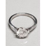 PLATINUM SOLITAIRE DIAMOND RING 1.2CT SIZE O