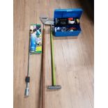 A LOT INC GARDEN HOE WEED BURNER TOOLBOX WITH CONTENT ETC