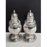 STERLING SILVER SALT AND PEPPER SHAKERS 167.5G