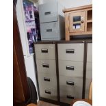 2 MATCHING 4 DRAWER FILING CABINETS TOGETHER WITH A 2 DRAWER FILING CABINET
