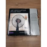 BOXED 16 INCH OSCILLATING PEDESTAL STAND FAN