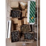 CRATE CONTAINING A SUBSTANTIAL AMOUNT OF SCREWS AND WALLPLUGS