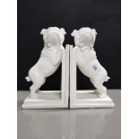 A PAIR OF BULLDOG BOOKENDS