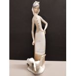 LLADRO FIGURE 1035 LADY WITH 2 GEESE