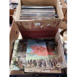 A BOX CONTAINING LP RECORDS