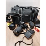 PRAKTICA BC1 CAMERA PLUS ACCESSORIES AND CARRY BAG