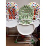 3 FOLDING PLASTIC BABY HIGH CHAIRS