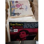 BOX OF LP RECORDS MAINLY CLASSICAL AND MUSICALS INCLUDES THE SOUND OF MUSIC ETC