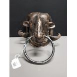 CAST METAL RAMS HEAD TIE RING