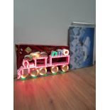 BOXED TRAIN LIGHT SILHOUETTE TOGETHER WITH BOXED THE SNOWMAN WALL CANVAS