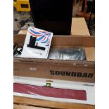 BOXED ORBITSOUND T12 SOUND BAR AND SUBWOOFER MADE FOR IPOD AND IPHONE