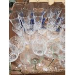 BOX OF MISCELLANEOUS CRYSTAL DRINKING GLASSES