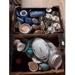 2 BOXES OF MISCELLANEOUS INC MALING ROYAL DOULTON ETC