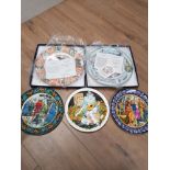 2 COALPORT COLLECTORS PLATES TOGETHER WITH 2 WEDGWOOD AND ONE ROYAL DOULTON