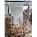 A LOT OF STUDIO POTTERY INC 3D SCULPTURE FIGURES FACE MASKS ETC