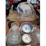 2 BOXES OF ASSORTED WARE INC GLASS COPELAND WARE ETC