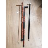 4 ASSORTED WALKING STICKS