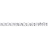 A diamond bracelet.