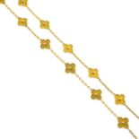 VAN CLEEF & ARPELS - an 18ct gold 'Alhambra' necklace.