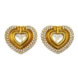 CHOPARD - a pair of 'Happy Diamond' earrings.