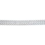 An 18ct gold diamond bracelet.