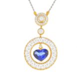 BUCCELLATI - an 18ct gold sapphire and diamond necklace.
