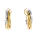 CARTIER - a pair of 'Trinity' earrings.