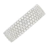 TIFFANY & CO. - a diamond half eternity ring.