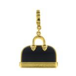 LOUIS VUITTON - an 18ct gold onyx 'Alma' charm.