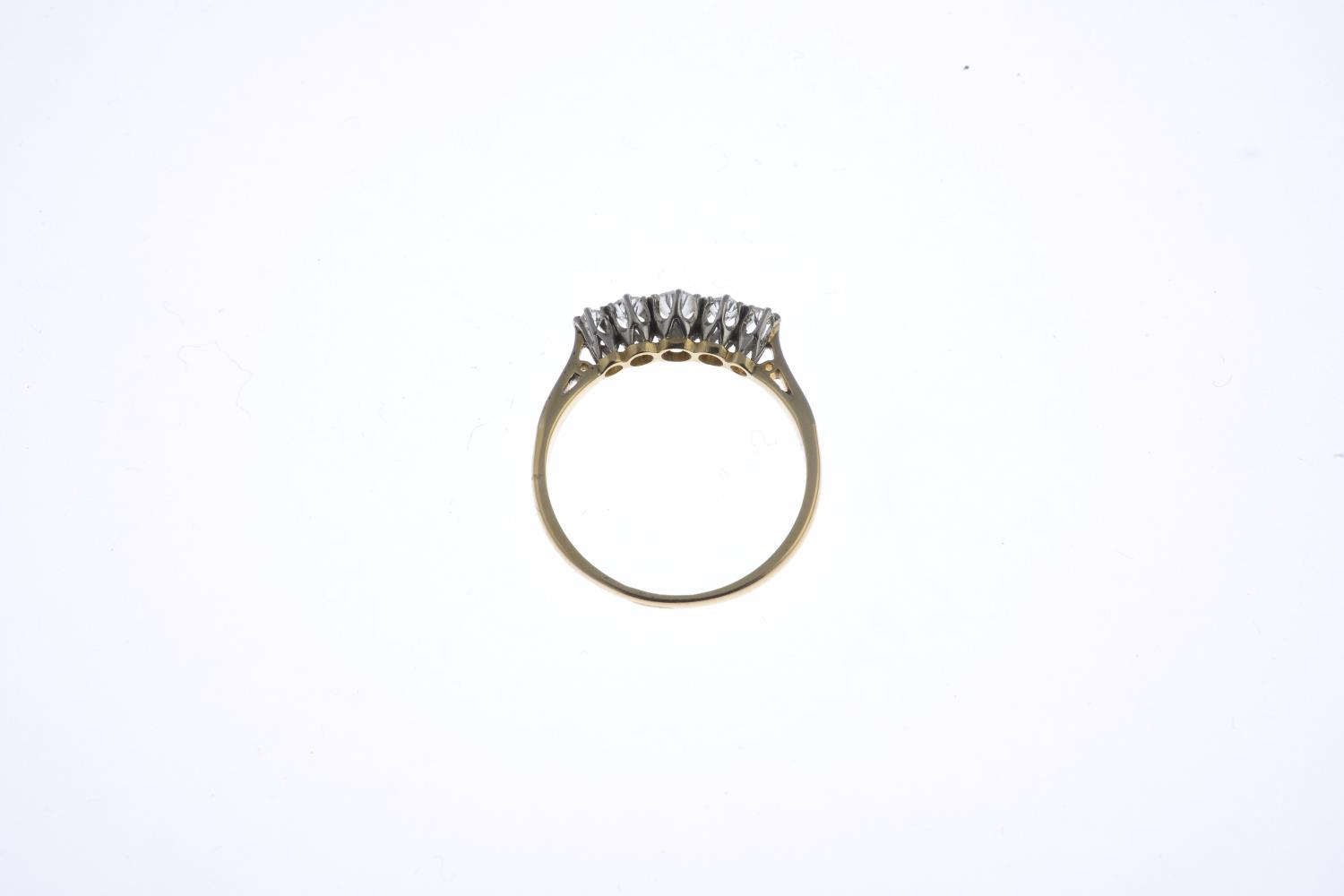 A diamond five-stone ring. - Image 2 of 3