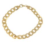 (53688) A 9ct gold curb-link bracelet.