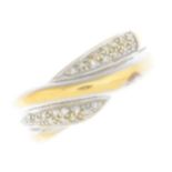 An 18ct gold diamond band ring.