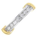 An 18ct gold diamond half eternity ring.