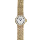 JAEGER LE COULTRE - a lady's 9ct gold wrist watch.