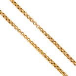 A late Victorian gold longard chain.