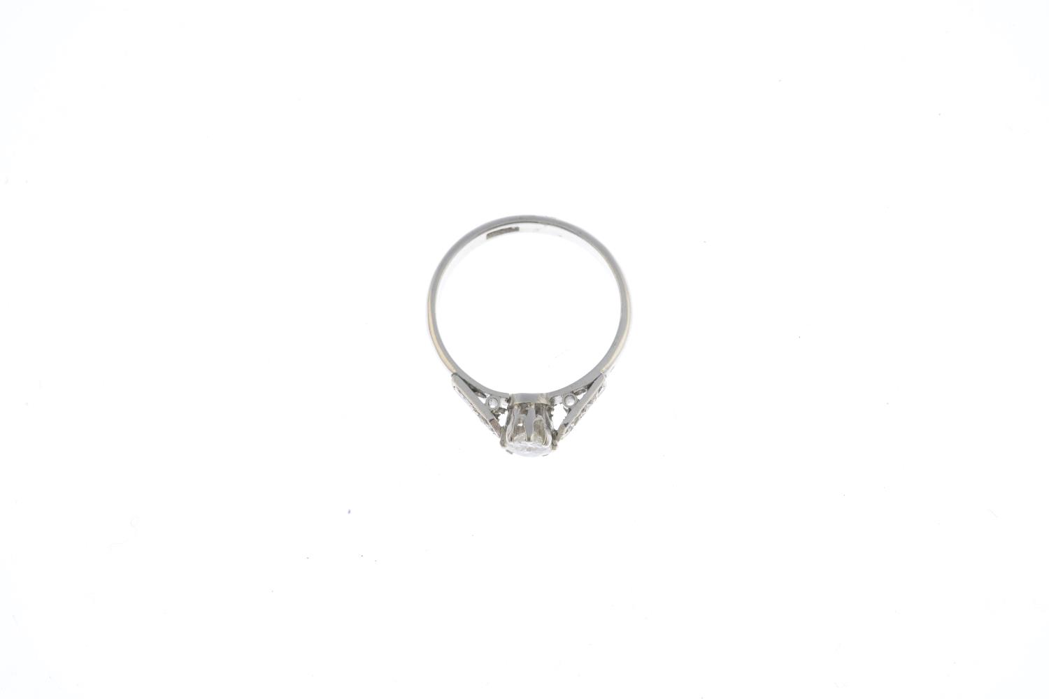 A mid 20th century 18ct gold diamond single-stone ring. - Image 3 of 3