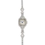 HAMILTON - a lady's mid 20th century diamond watch.