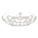 A cubic zirconia tiara.