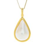 A mabe pearl pendant.