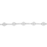 A 14ct gold cubic zirconia bracelet.