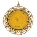 A sovereign pendant.