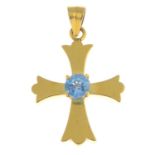 A topaz cross pendant.