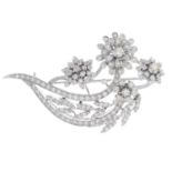 A diamond brooch.