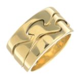 GEORG JENSEN - an 18ct gold 'Fusion' ring.