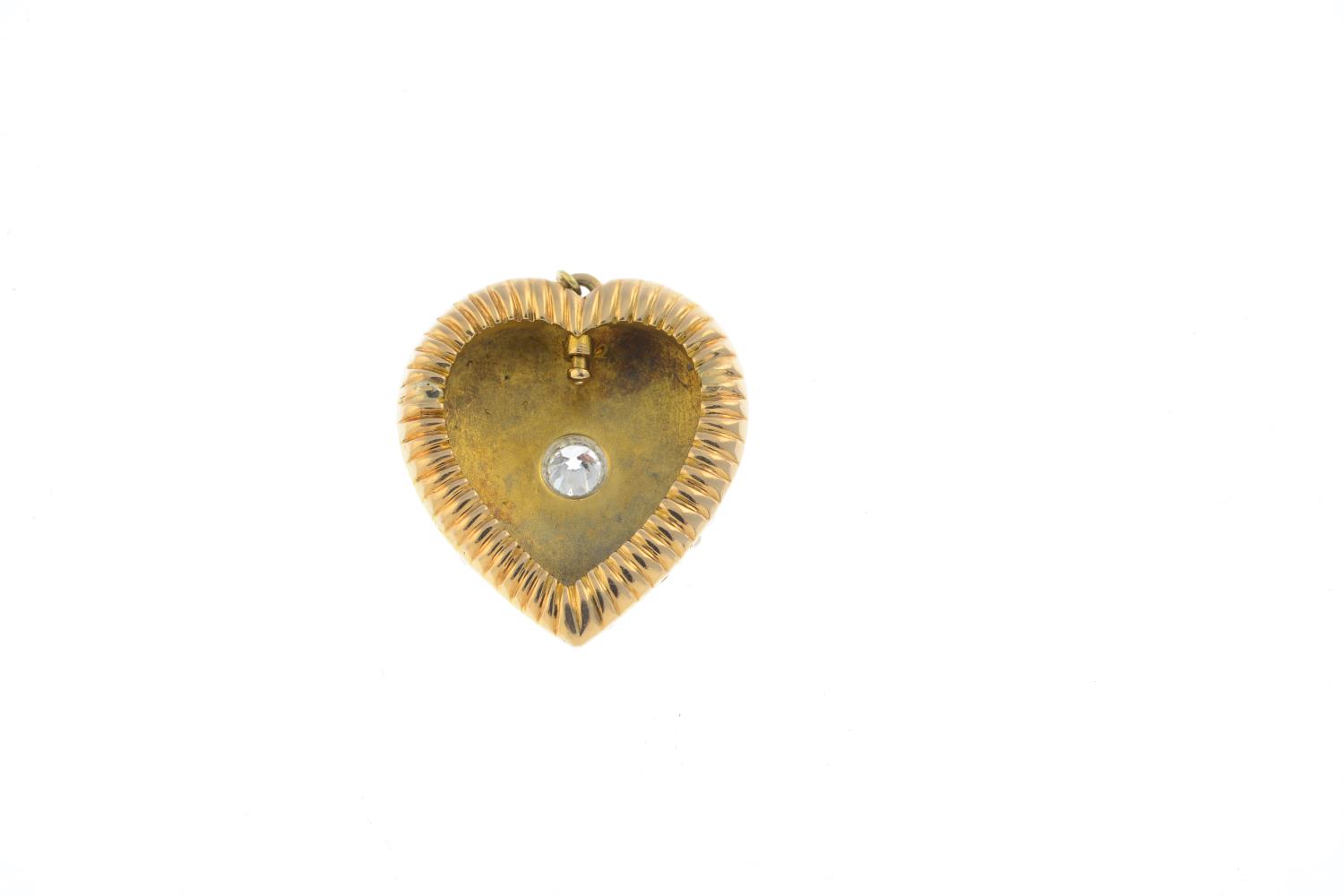 A late 19th century split pearl and diamond locket. - Image 2 of 2