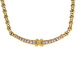 CHAIMPESAN - an 18ct gold diamond necklace.