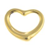 TIFFANY & CO. - an 18ct gold 'Open Heart' pendant.