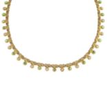 A 9ct gold paste necklace.